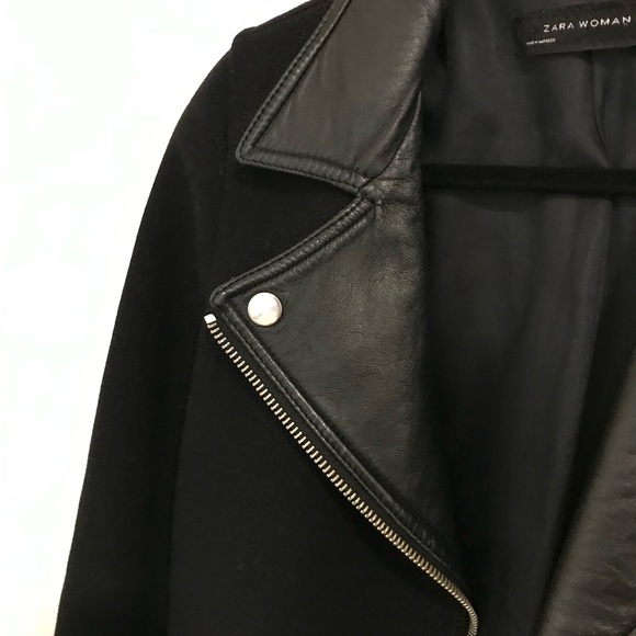 Zara Jackets & Blazers - Zara womens long moto coat
